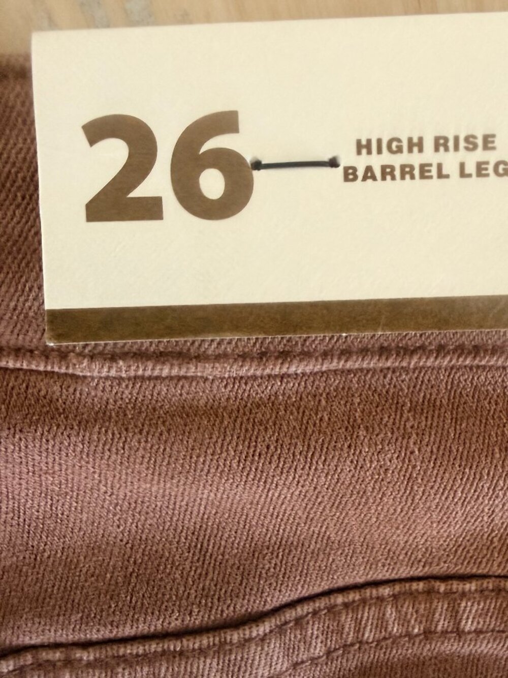 BAYEAS High Rise Barrel Rolled Jeans Espresso Sz. 26 NWT Retail $108 - Picture 11 of 14